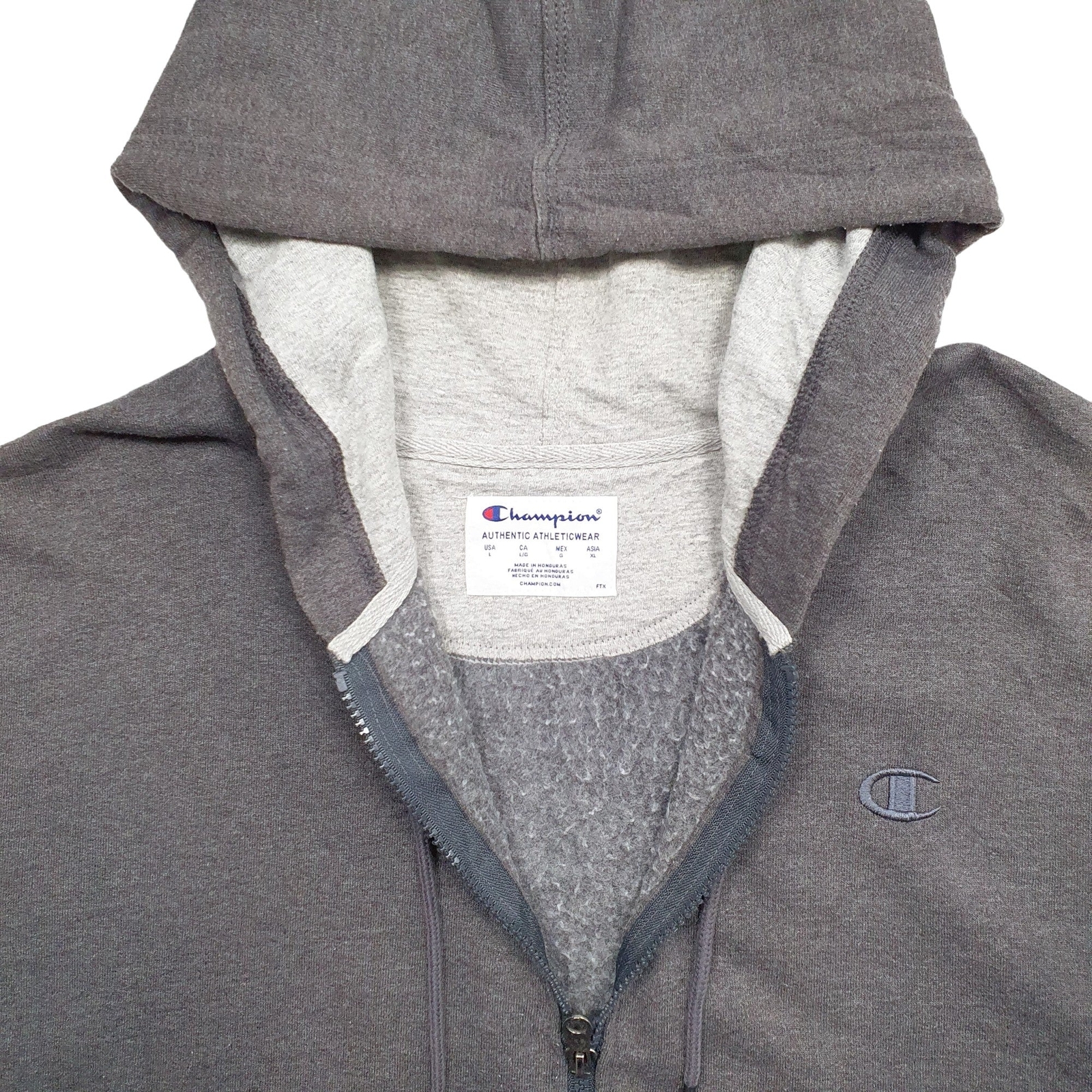 CHAMPION Full Zip Cotton Jumper Sweatshirt Mens L image 2