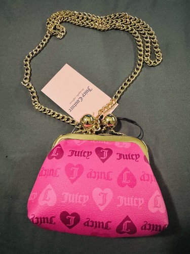 NEU MIT ETIKETT JUICY COUTURE JUICY ROSA MÄDCHEN JUST WANNA HAVE SPASS KISSLOCK MÜNZBÖRSE - Bild 2 von 3