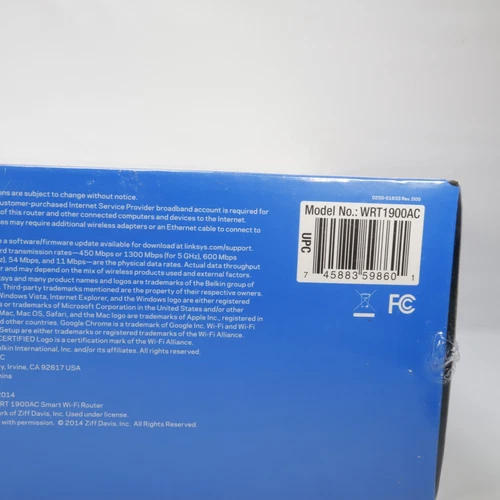New Linksys WRT1900AC 1300 Mbps 4 Port Dual-Band Wi-Fi Router SEALED - Picture 5 of 6
