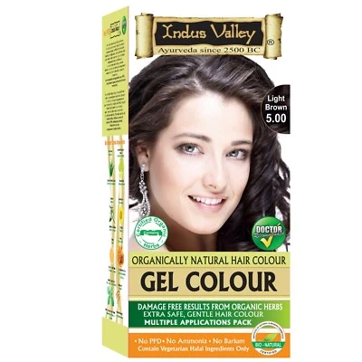 Indus Valley Gel Hair Dye Colour Light Brown 5.0