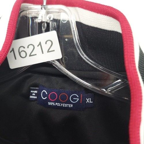 coogi men track jacket size XL black front logo full zip polyester pockets - Picture 6 of 11