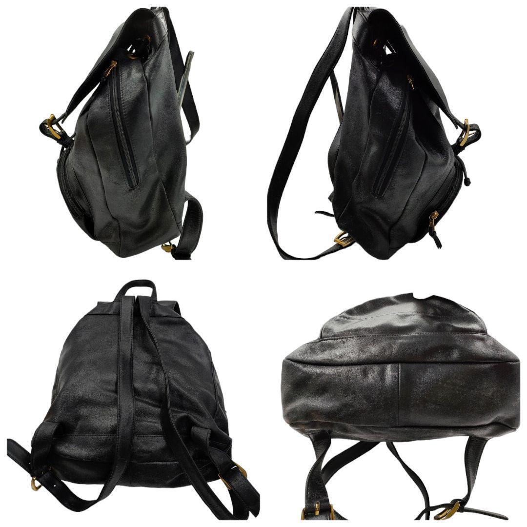 Gianni Versace Medusa Logo Backpack Leather Black Simple Gianni Versace Medusa Logo Backpack Leather Black Simple