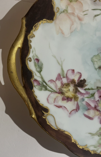 Tressemanes & Vogt (T & V), LIMOGES, FRANCE OPEN HANDLE CAKE PLATE / PATTER 1900 - Picture 4 of 7