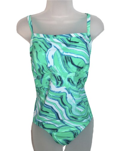 Nike Badeanzug Einteiler Racerback grün abnehmbarer/gepolsterter Cup Gr. L UVP 88,00 NEU - Bild 2 von 10