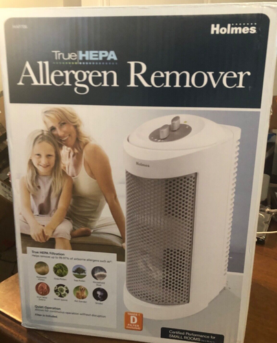 Holmes True HEPA Allergen Remover Mini Tower Air Purifier with Optional Ionizer - Afbeelding 1 van 4