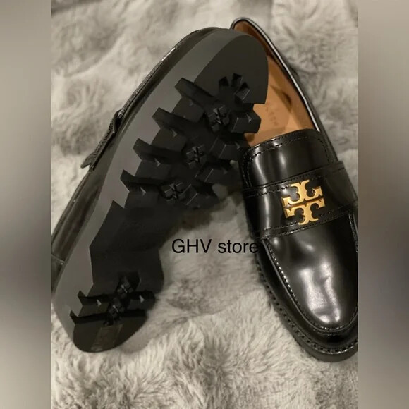 Tory Burch Everly Leather Mini Chunky Loafer Flat Sneaker Tory Burch Everly Leather Mini Chunky Loafer Flat Sneaker