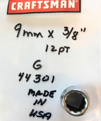 Craftsman 9 mm x 3/8