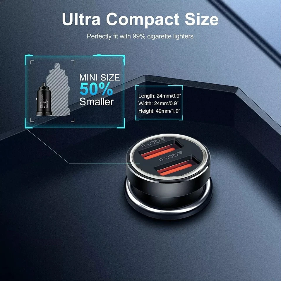 KFZ USB Ladegerät Dual Zigarettenanzünder Pkw Auto Lkw Ladeadapter 12/24V 3A NEU - Bild 2 von 4