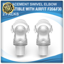 2X Swivel Elbow Connector for AirFit F20/F30 – Quick Release Tube Replacement