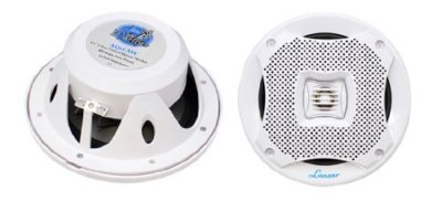 New Lanzar AQ6CXW Pair 400 Watts 6.5'' 2-Way Marine Speakers (White Color) Pair