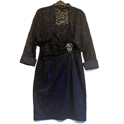 Jessica Howard Womens Navy Lace Sequined Cocktail Formal Party Dress Jacket 10 | eBay Jessica Howard Womens Navy Lace Sequined Cocktail Formal Party Dress Jacket 10 | eBay