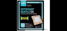 Medline Optifoam Gentle EX 3x3 Bordered Foam Adhesive Dressing BOX OF 10