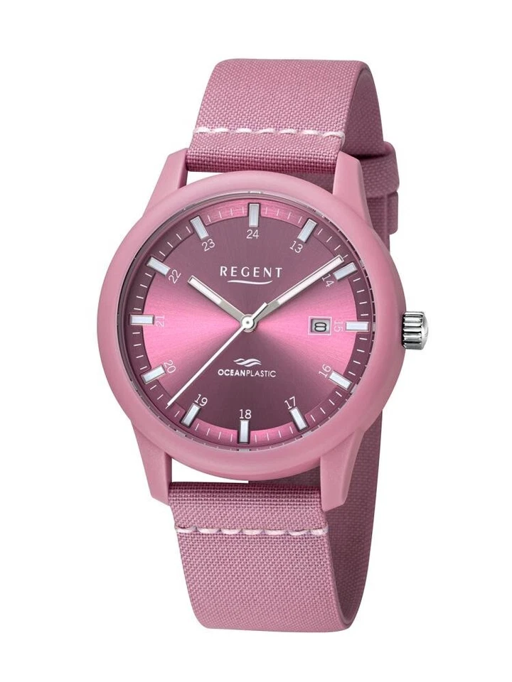 REGENT Armbanduhr Ocean Plastic Rosa BA-733 Damenuhr NEU - Bild 1 von 1