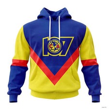 Camisa con Capucha LIGA MX Club América Retro Personalizada Con 107 Aniversario México