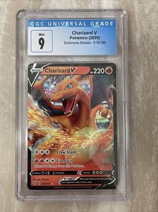 Charizard V - CGC 9 MINT Subgragdes - Pokemon Darkness Ablaze 019/189 - PSA
