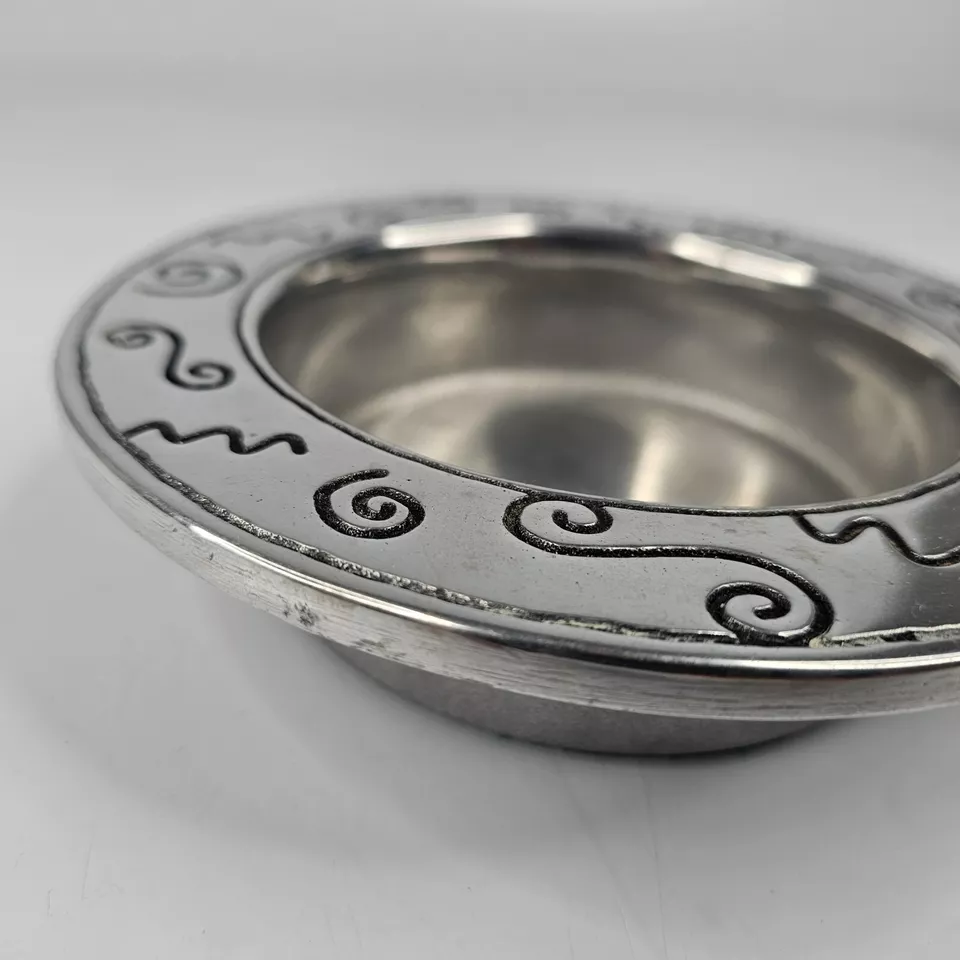 Wilton Armetale Pizzazz 7 дюймов миска блюдо салат закуска алюминий - Изображение 3 из 4