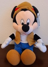 Disney 16 Mickey Mouse Plush Character From Disneyland Stuffed Animal w/ Vest,
