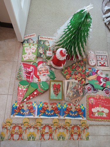 Vintage to New Christmas Paper Decorations, Crafts, Books, Garlands, Cards - Picture 7 of 64