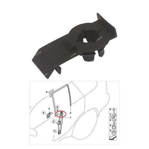 4 Pcs Window Regulator Guide Clips Fits BMW E53 X5 2000-2006 #51338254781 Black - Imagen 4 de 6