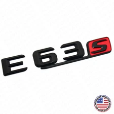 14-16 E63 S AMG Letter Emblem 3D Trunk Logo Nameplate Badge Decorate Matte Black