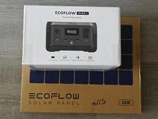 EcoFlow River 2 Power Station 256Wh 300W with 60W Portable Solar Panel