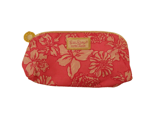 Lilly Pulitzer for Estee Lauder Zip Makeup Pouch Bag Pink Floral