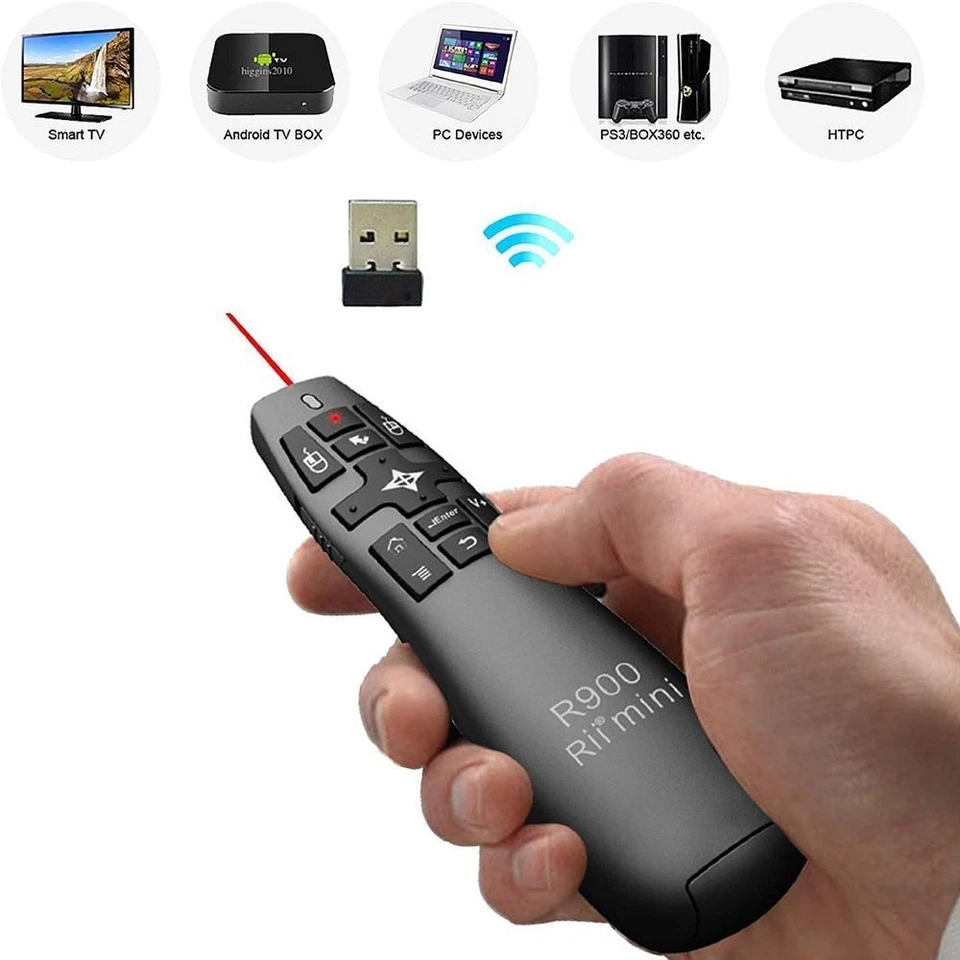 Rii R900 Mini Wireless Remote Control Mouse PPT&TV Laser Pointer Patent Product - Image 2 of 4