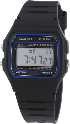 CASIO F-91W-1YEF Armbanduhr digital HerrenUhr Quarzuhr schwarz 4971850885979 NEU