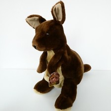 Folkmanis Plush Kangaroo Hand Puppet Pouch 16 inch Stuffed Toy Vintage Tags