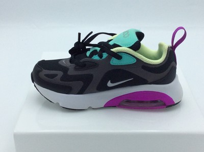 Nike Kids Air Max 200 (PS) Black/Metallic Silver 11 M (Little Kid) | eBay