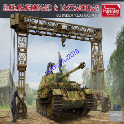 AMUSING HOBBY 35A030 1/35 SD.KFZ.184 FERDINAND & 16T STRABOKRAN FULL INTERIOR