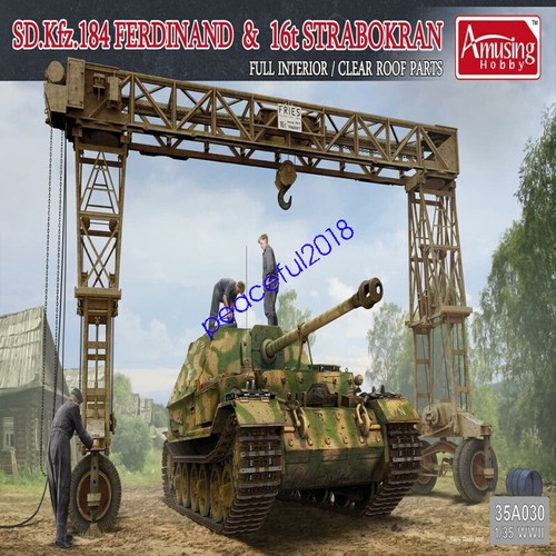 AMUSING HOBBY 35A030 1/35 SD.KFZ.184 FERDINAND & 16T STRABOKRAN FULL INTERIOR - Photo 1 sur 13