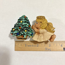 Vintage Macrame Beads, Christmas - Tree & Angel, 2"H, Not Ceramic.