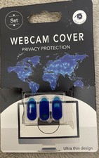 3-Pack Webcam Cover Slide Ultra Thin , Blue