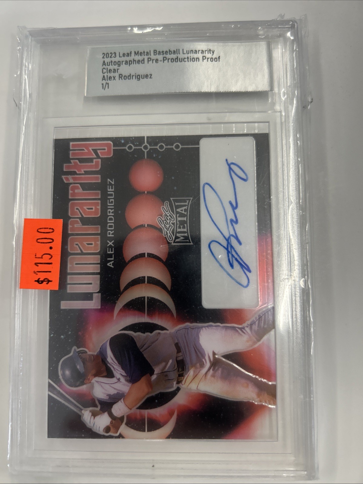 2023 leaf metal alex rodriguez 1/1 auto pre production proof
