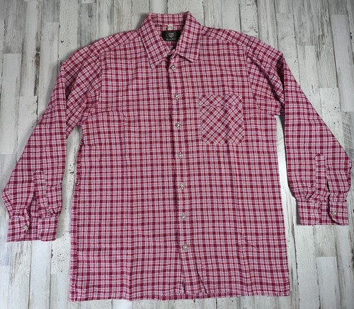 Drachten German Style Men's Shirt Plaid RED. Sz L OKTOBERFEST,Germany Lederhosen
