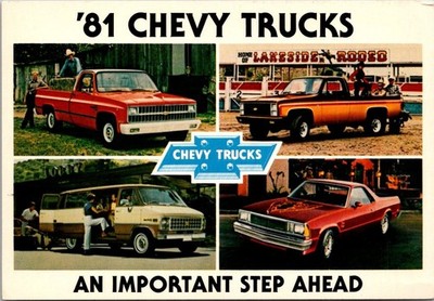 Detroit MI Chevy Trucks Important Step Ahead 1950s Automotive Chrome Postcard