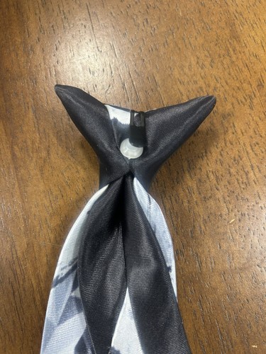 Akademiks Boys Clip On Neck Tie Gray pattern - Picture 4 of 5