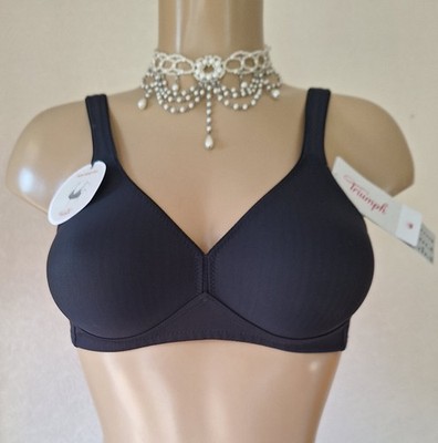 Triumph Body Make-Up P Wire Free Bra Size 34C Black 10181832