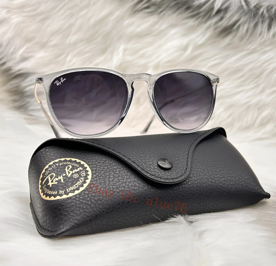 *Nuevo* Gafas de sol Ray-Ban Erika RB4171 6592/T3 marco azul gris degradado lentes Foto 3 de 4