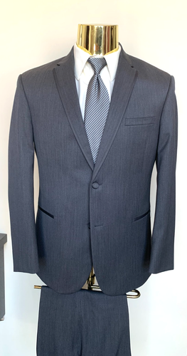 MICHAEL KORS GREY TUXEDO - 2 PC 40R COAT & 34 WAIST PANTS - SUPER 130'S WOOL - Picture 2 of 9