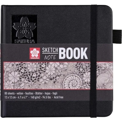 [94140001] SAKURA Carnet de croquis, 90 x 140 mm, noir/blanc crème - Photo 1/4