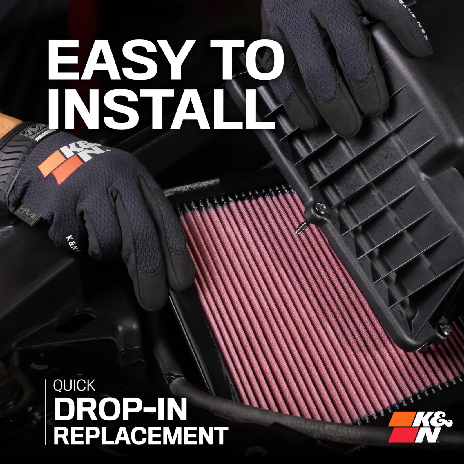 KN High-Flow Original Lifetime Engine Air Filter Increase Power Premium,