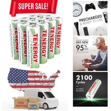 Tenergy Centura AAA NIMH Rechargeable Battery, 800mAh Low Self-Discharge Trip...