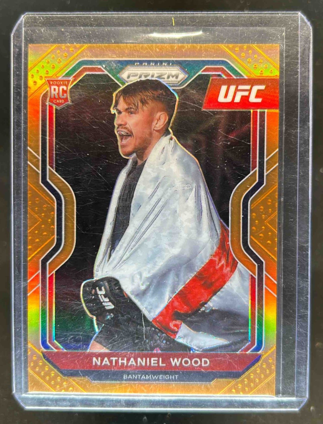 2021 Panini Prizm UFC Nathaniel Wood RC Orange Prizms Rookie #70/99