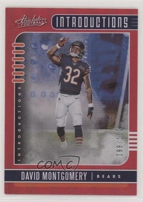 2019 Absolute Introductions Red Spectrum /100 David Montgomery #5 Rookie RC 1og