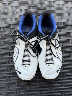 Puma Cell Jago 184949/03 Mens Size 11 White Blue Black Leather Athletic Shoes