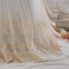Boho Bohemian Girl Baby Nursery Lace Crib Bed Skirt Dust Ruffle - Solid Color...