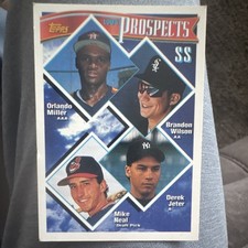 Topps 1994 Prospects SS #158 Derek Jeter Brandon Wilson Rookie MLB Baseball Card