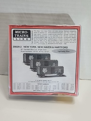 N Scale Micro-Trains New York, New Haven & Hartford 40' Standard Boxcar 3... - Picture 8 of 8